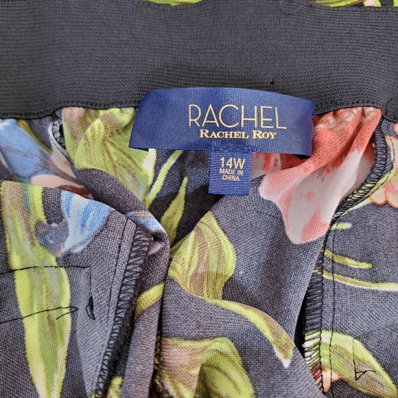 RACHEL Rachel Roy Tropical Floral Wide Leg Pants 14W - Picture 5 of 6